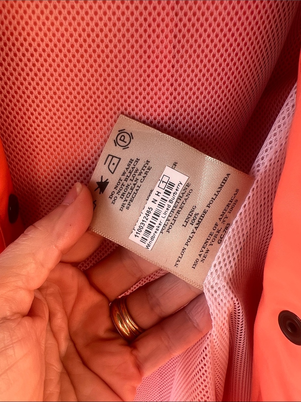 Burberry Bright Orange Hooded Raincoat with Check Lining - Picture 12 of 13